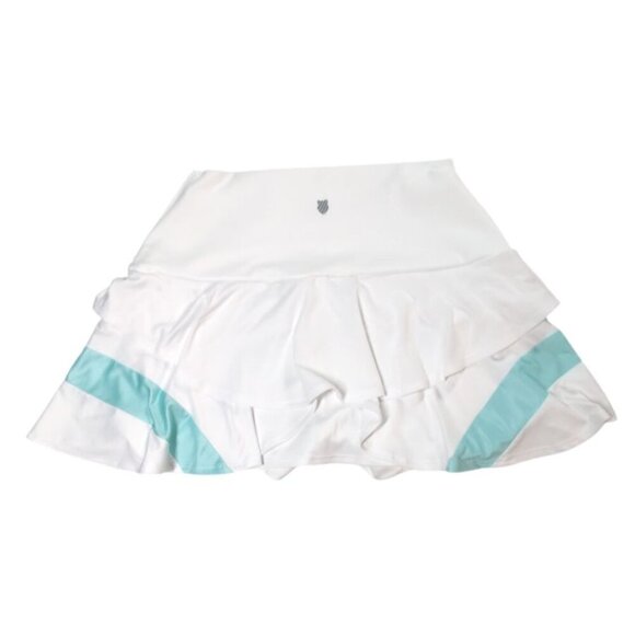 K Swiss Tennis & Pickleball Set Pleated Crew Top & Flounce Skirt Ombre Coastal S - Picture 10 of 15